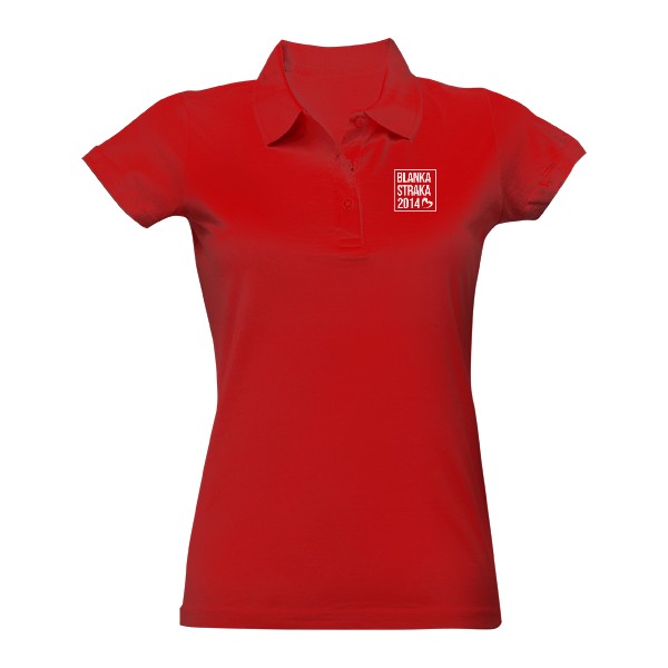 Dámská polokošile Single s potiskem Blanka Straka White Heart Red