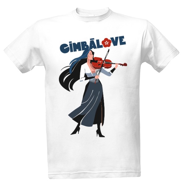 Tričko s potiskem Houslistka 3
