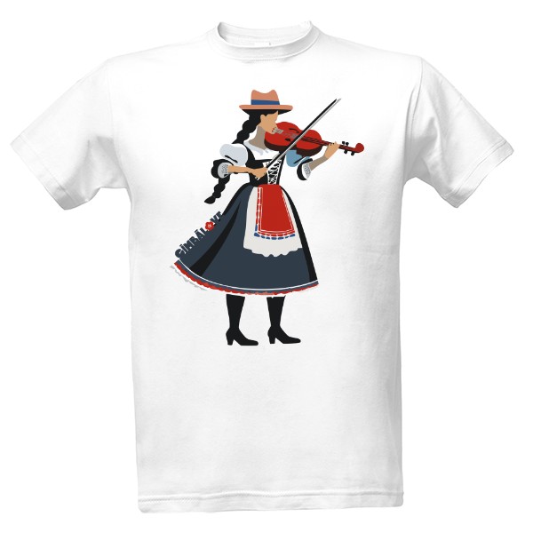 Tričko s potiskem Houslistka 4