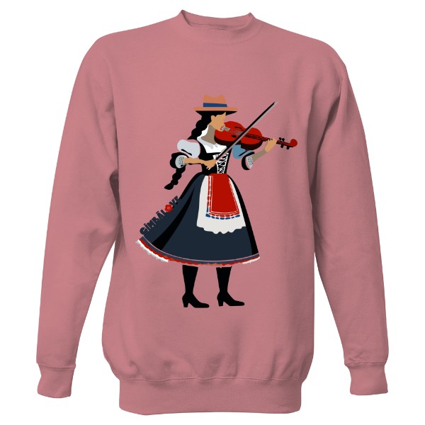 Mikina bez kapuce Unisex s potiskem Unisex - Houslistka