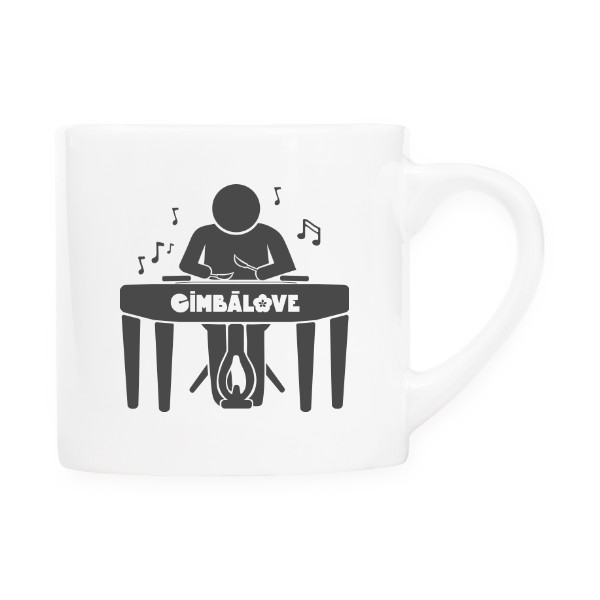 Hrnek espresso (Lungo) s potiskem Panáček u cimbálu - hrnek lungo