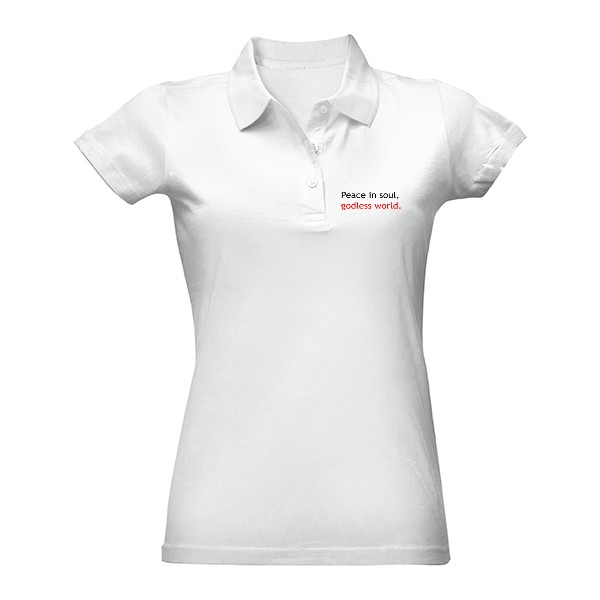 Dámská polokošile Single s potiskem Peace in soul, godless world